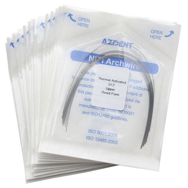 Thermal Active NiTi Arch Wire Ovoid Form Round 0.012 Upper 10pcs/Pack